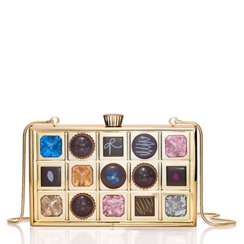 kate spade creme de la creme chocolate box clutch
